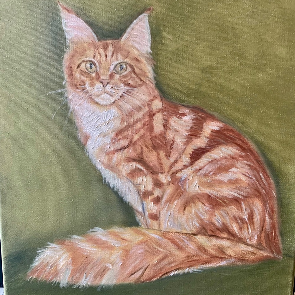 Orange Tabby Cat Canvas Art